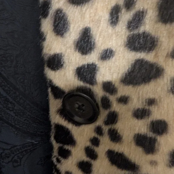 Free People Leopard Print Faux Fur Coat Size S - Picture 9 of 14